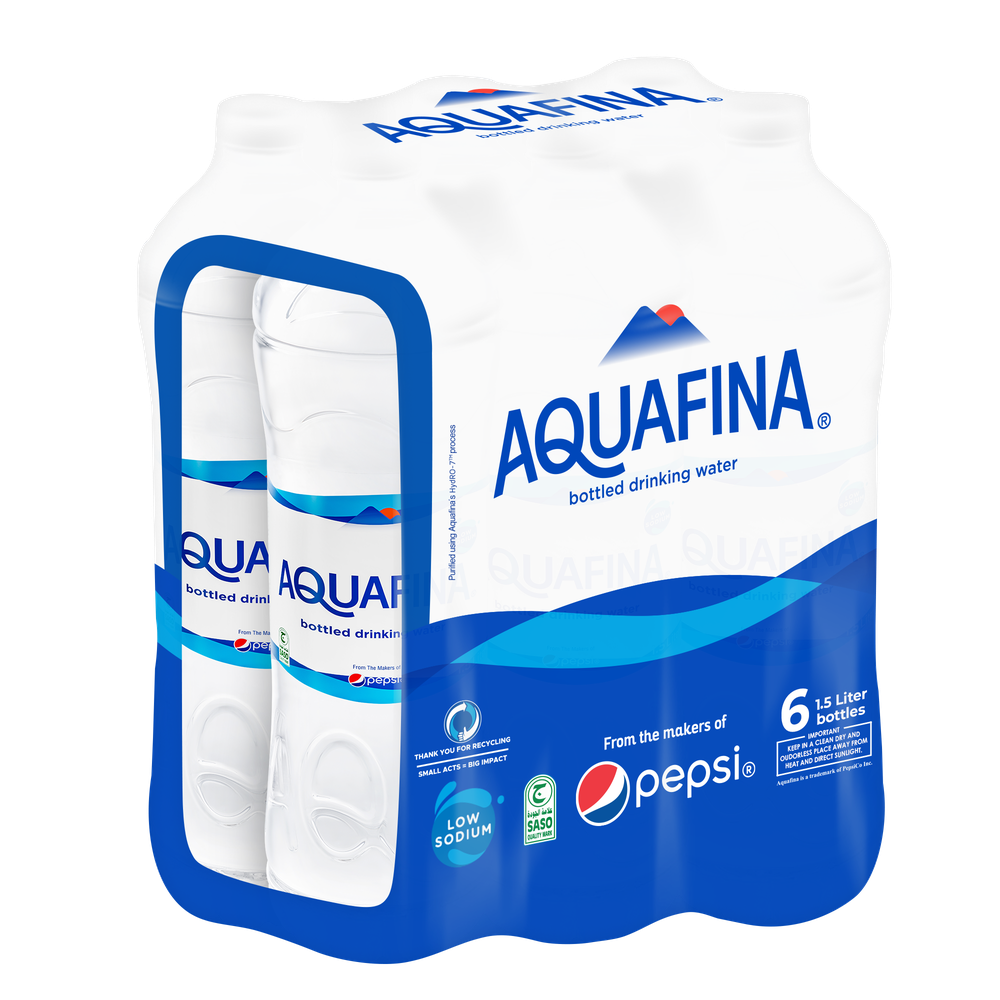 AQUAFINA WATER 1.5 ltr x 6 xاكوافينا مياه 1.5لتر