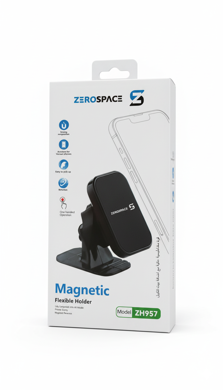 Zero Space Magnetic Holder مقعد جوال سيارة مستطيل