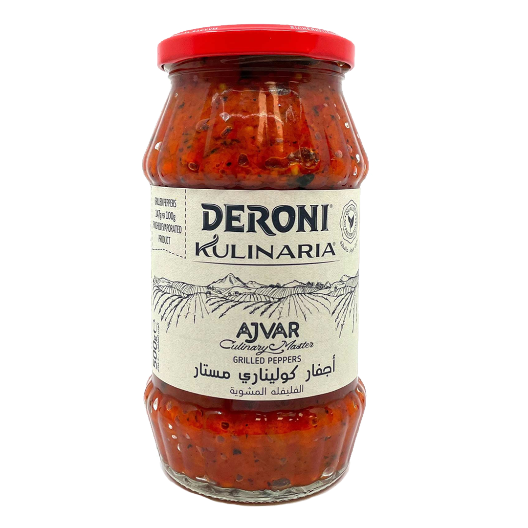 ديروني اجفار كوليناري مستاد صلصة الفليفلة المشوية 500جرام |Deroni Grilled Peppers Sauce 500g@