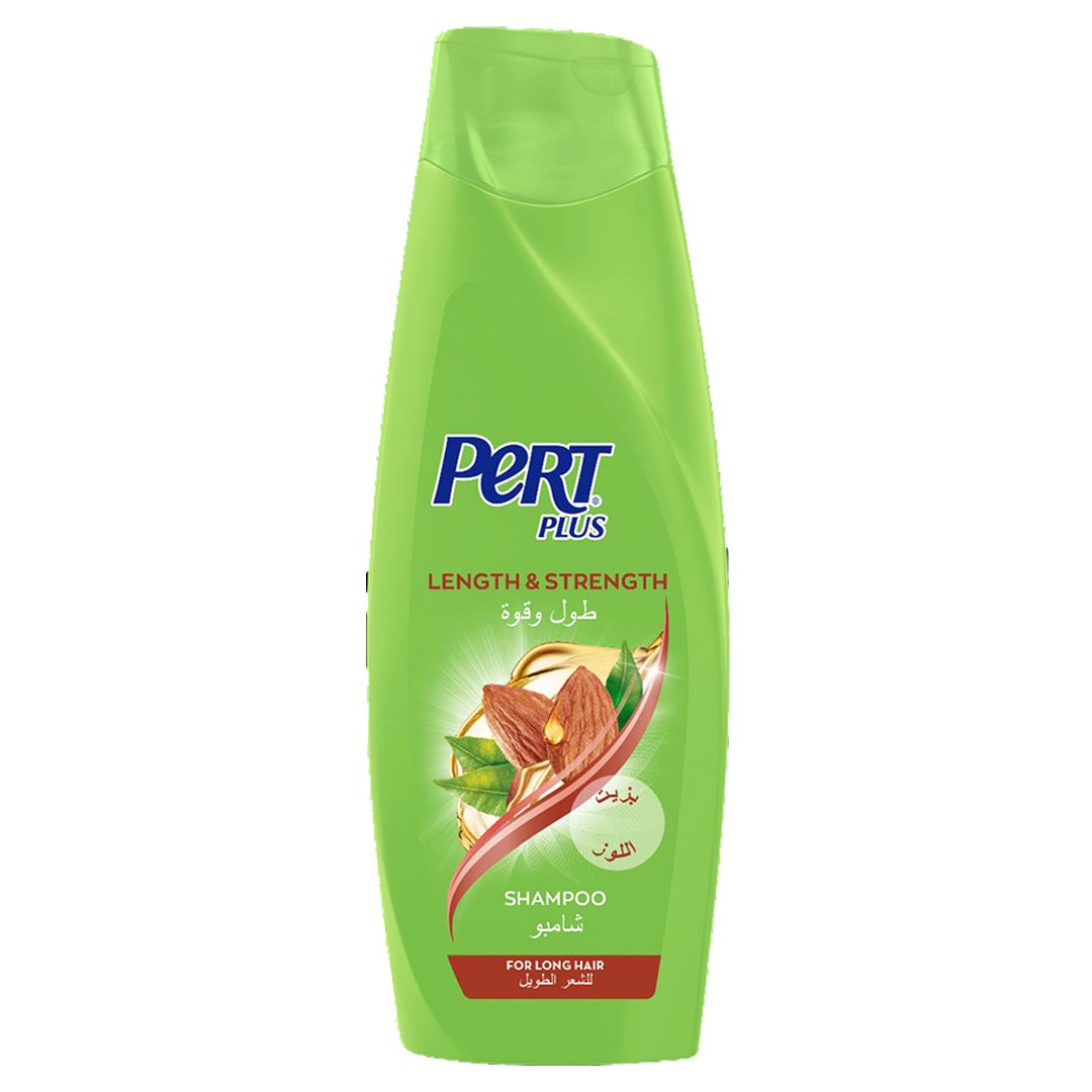 Pert Plus Shampoo Length & Strength 400ml برت بلس شامبو للشعر الطويل بزيت اللوز 400 مل