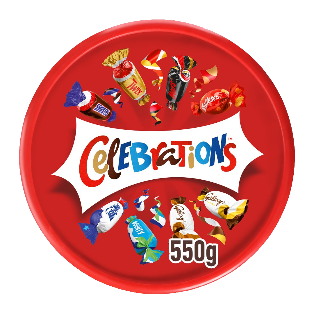 Celebrations Milk Chocolates Tub 550gm سلبريشن شكولاته مشكلة علب 550 جرام