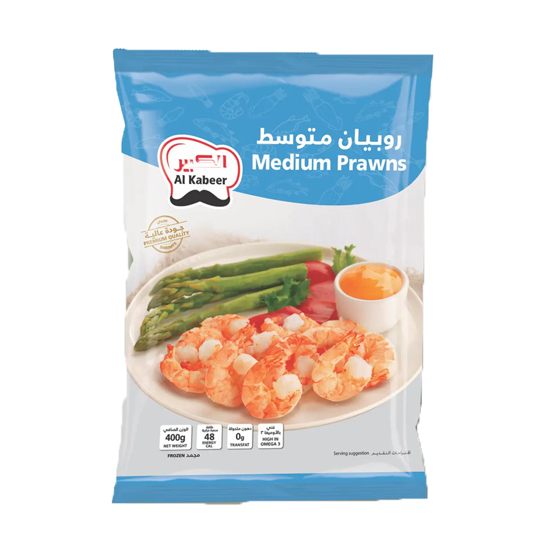 Alkabeer Prawns Medium 400g الكبير روبيان 400 جرام