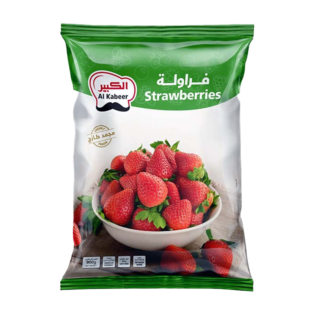 الكبير فراولة مجمدة 900غم Al kabeer frozen strawberry 900 gm
