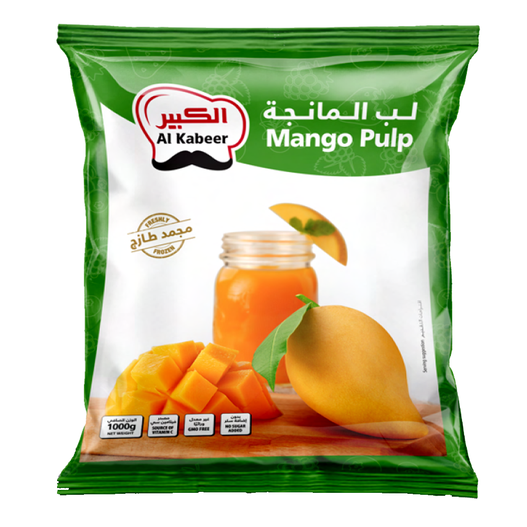 Al Kabeer Mango Pulp 1000g الكبير لب مانجو مجمد 1 كيلو