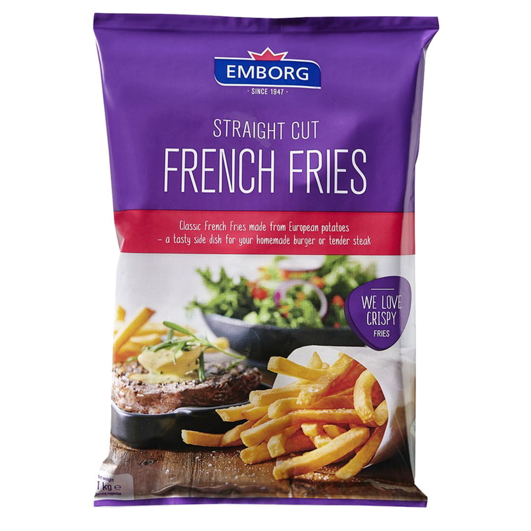 القريشي امبورج بطاطس مقلية رفيعة 1 كيلو Emborg Straight Cut French Fries 1kg