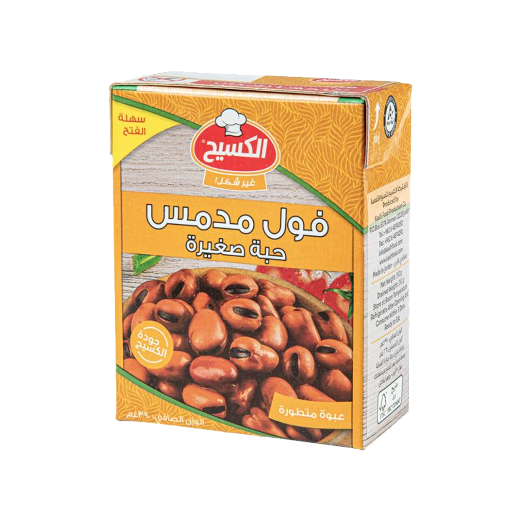 Kasih Foul Medammes Fava Beans 390g الكسيح فول مدمس حة صغيرة 390جم