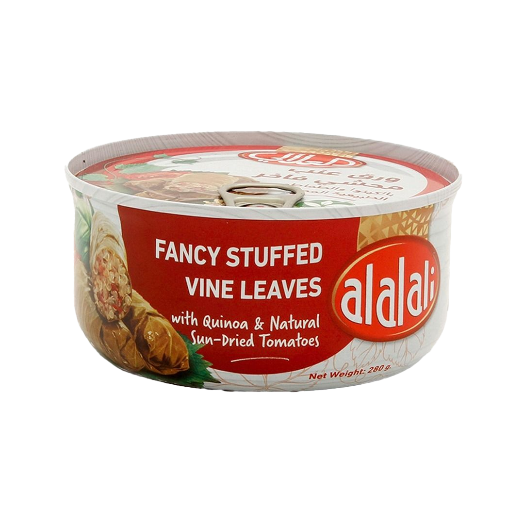 Alalali Fancy Stuffed Vine Leaves Quinoa 280g العلالي ورق عنب محشي فاخر بالكينوا والطماطم الطبيعية 280 جرام