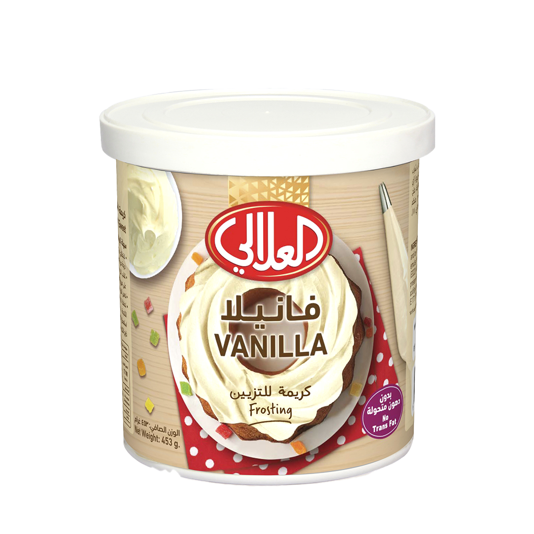 Alalali Cake Frosting Vanilla 453gm العلالي كريمة الفانيلا 453غم