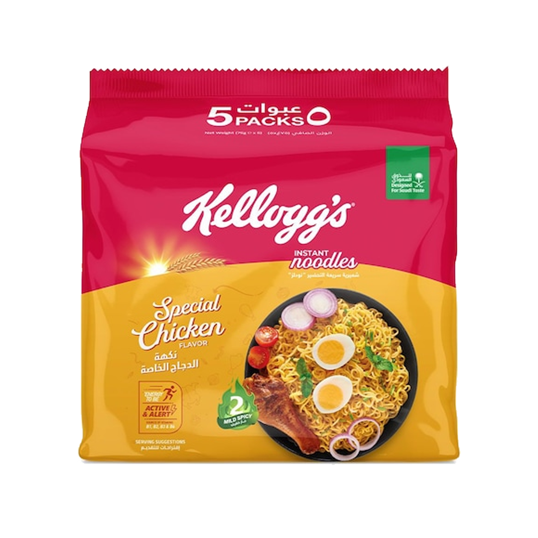 Kelloggs Instant Noodles Special Chicken Flavor 75g كيلوجز شعيرية سريعة التحضير نكهة الدجاج الخاصة 75 جرام