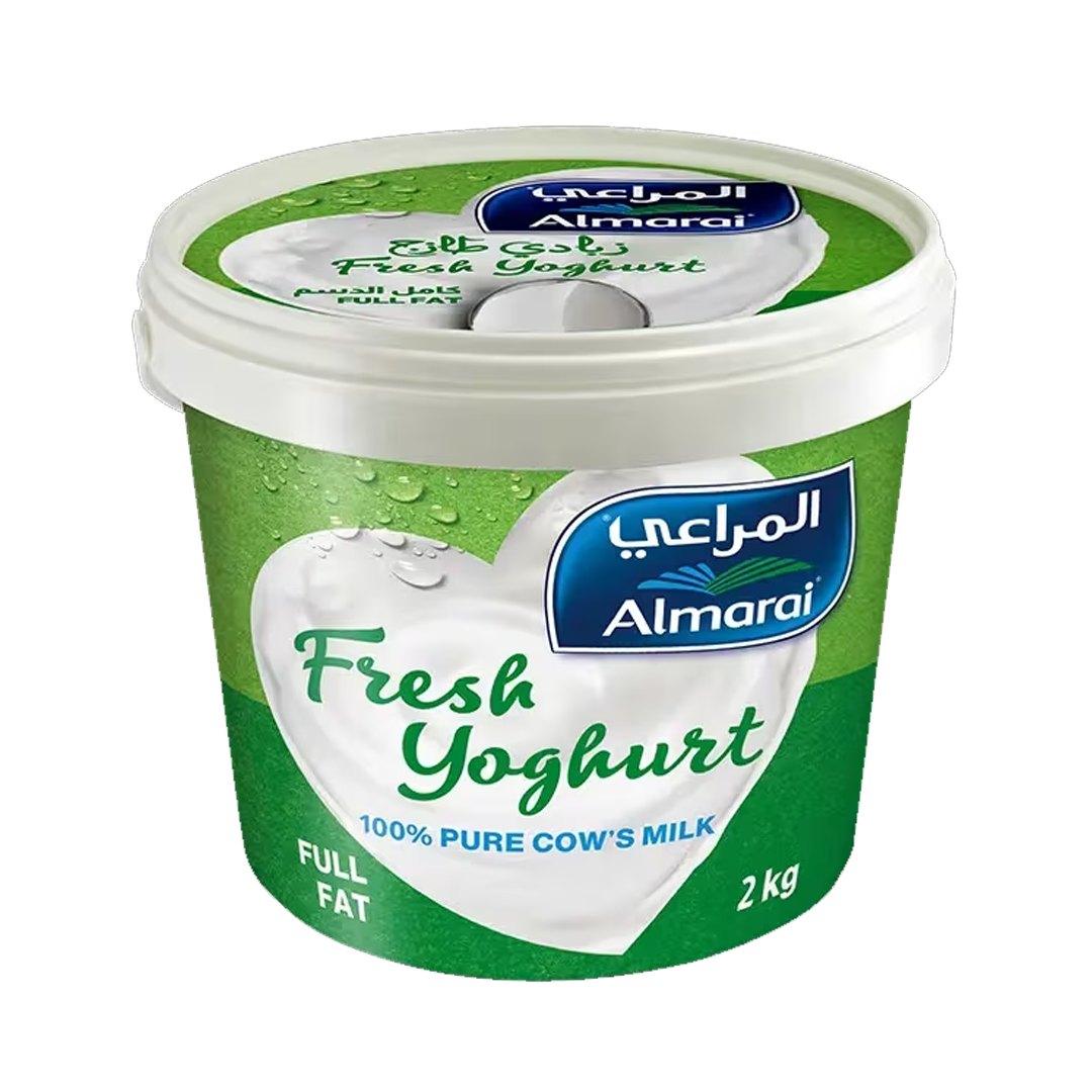 Almarai Fresh Yoghurt Full Fat 2 Litar المراعي زبادي كامل الدسم 2 كيلو