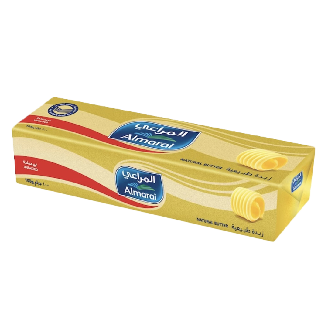 Almarai Natural Butter Unsalted 100gm المراعي زبدة 100 جرام