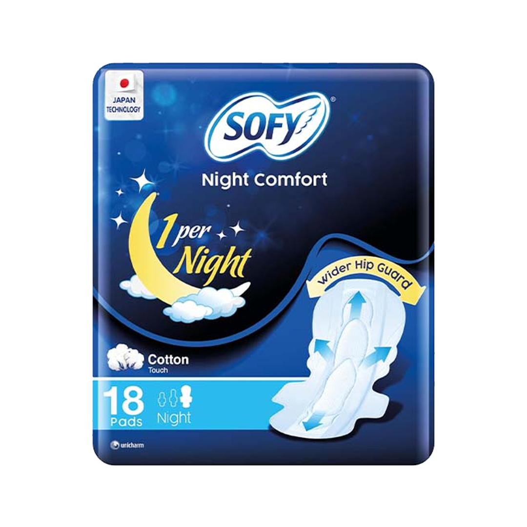 Sofy Night Comfort 16+2's سوفي فوط صحية 16+2 فوطة
