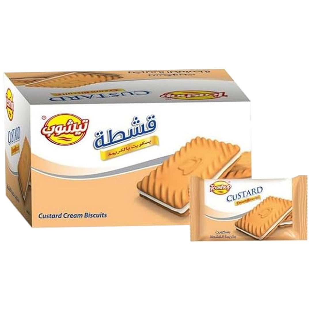 Teashop Custard Cream Biscuit, 25 g تيشوب بسكويت قشطة 25 جرام