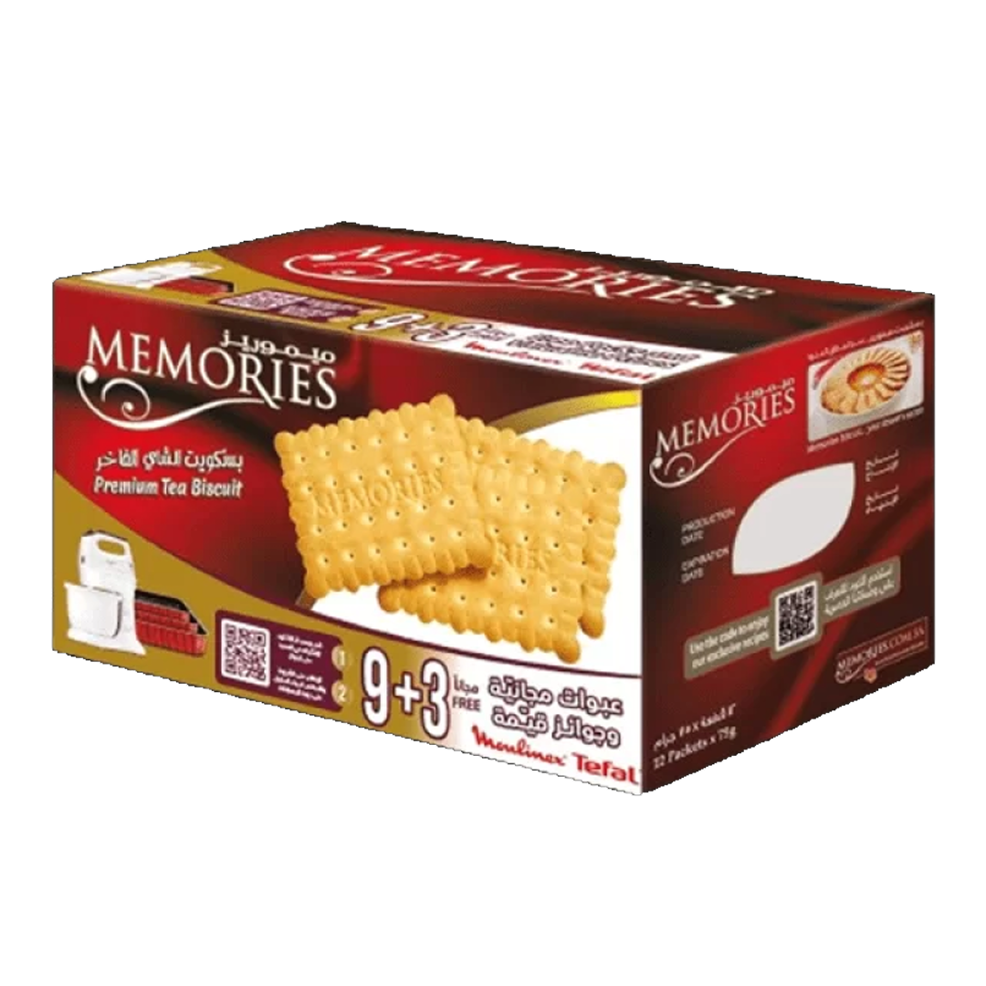 MEMORIES TEA BISCUITS 9+3 80GM ميموريز بسكوت شاي 9+3 80جرام