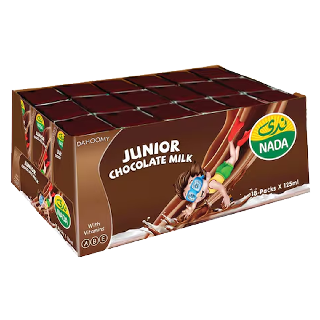 Nada Azouz Chocolate Milk 185 ml x18 x ندى عزوز حليب شوكولاته 185 مل