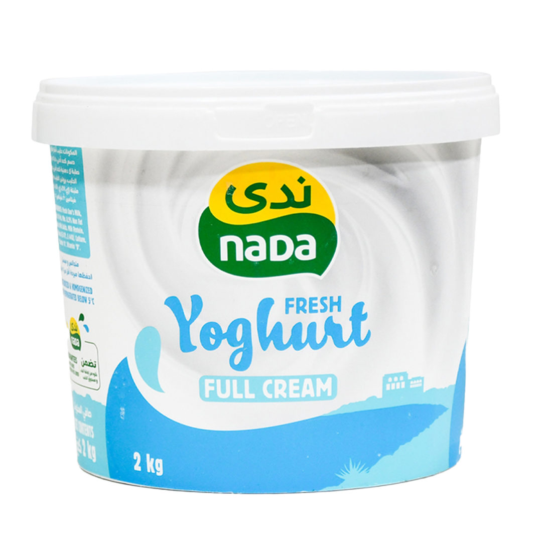 Nada Fresh Yogurt Full Fat 2 Kg ندى زبادي طازج كامل الدسم 2 كيلو