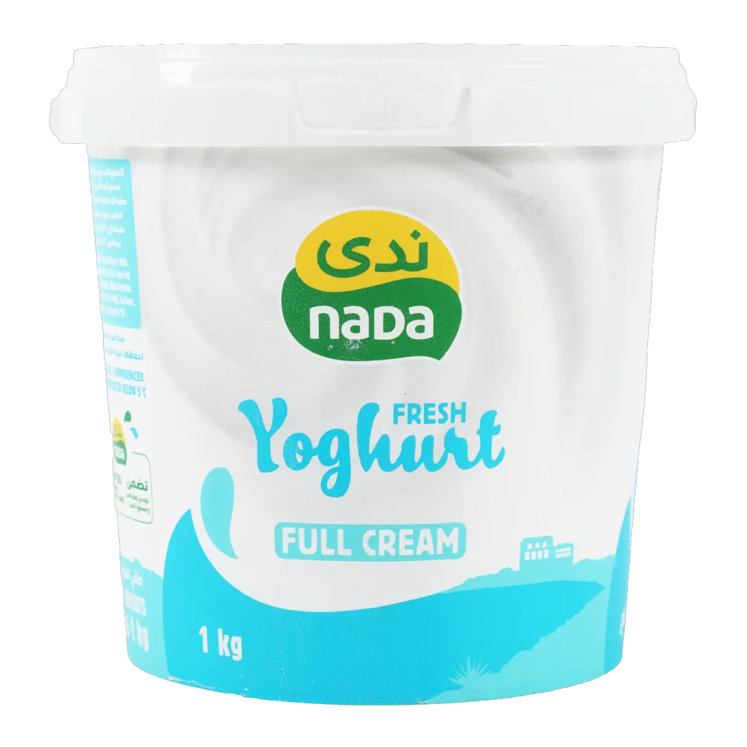 Nada Full Cream Yoghurt 1 Kg ندى زبادي كامل الدسم 1 كيلو
