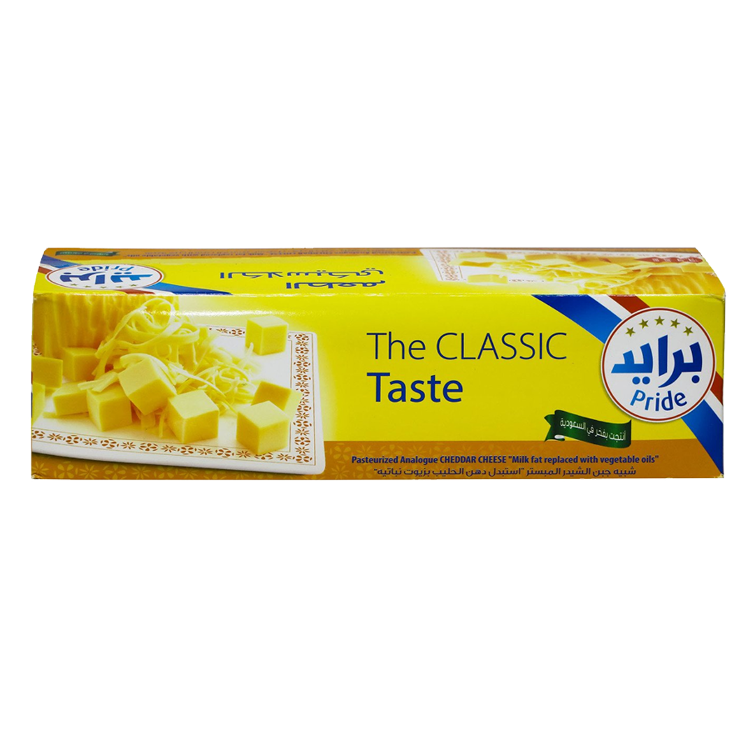 Pride Classic Taste Cheddar Cheese 1.8kg برايد جبن شيدر الطعم الكلاسيكي 1.8 كيلو