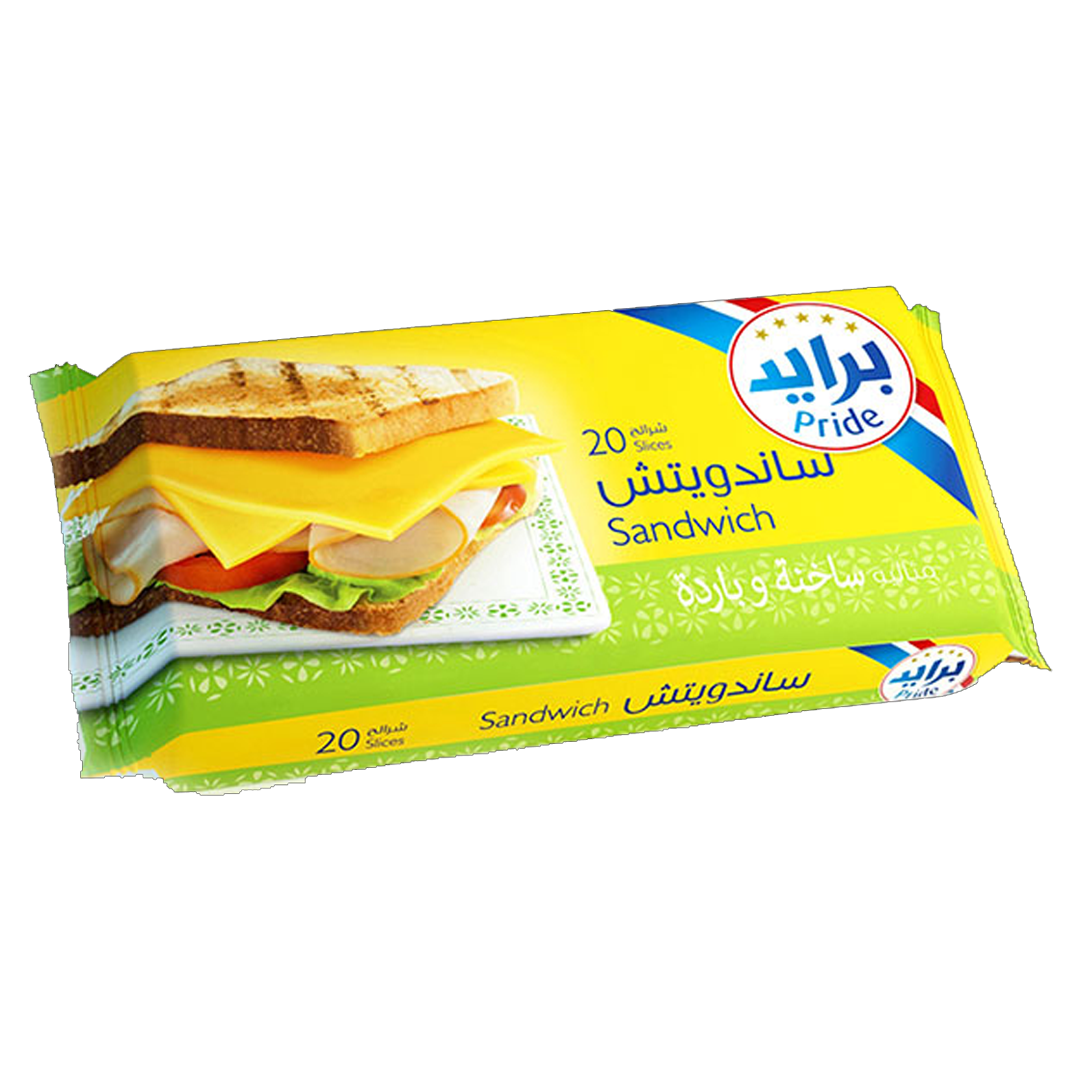 Pride Cheese Slices Sandwich 400gm برايد جبن شيدر سندويش شرائح 400غم