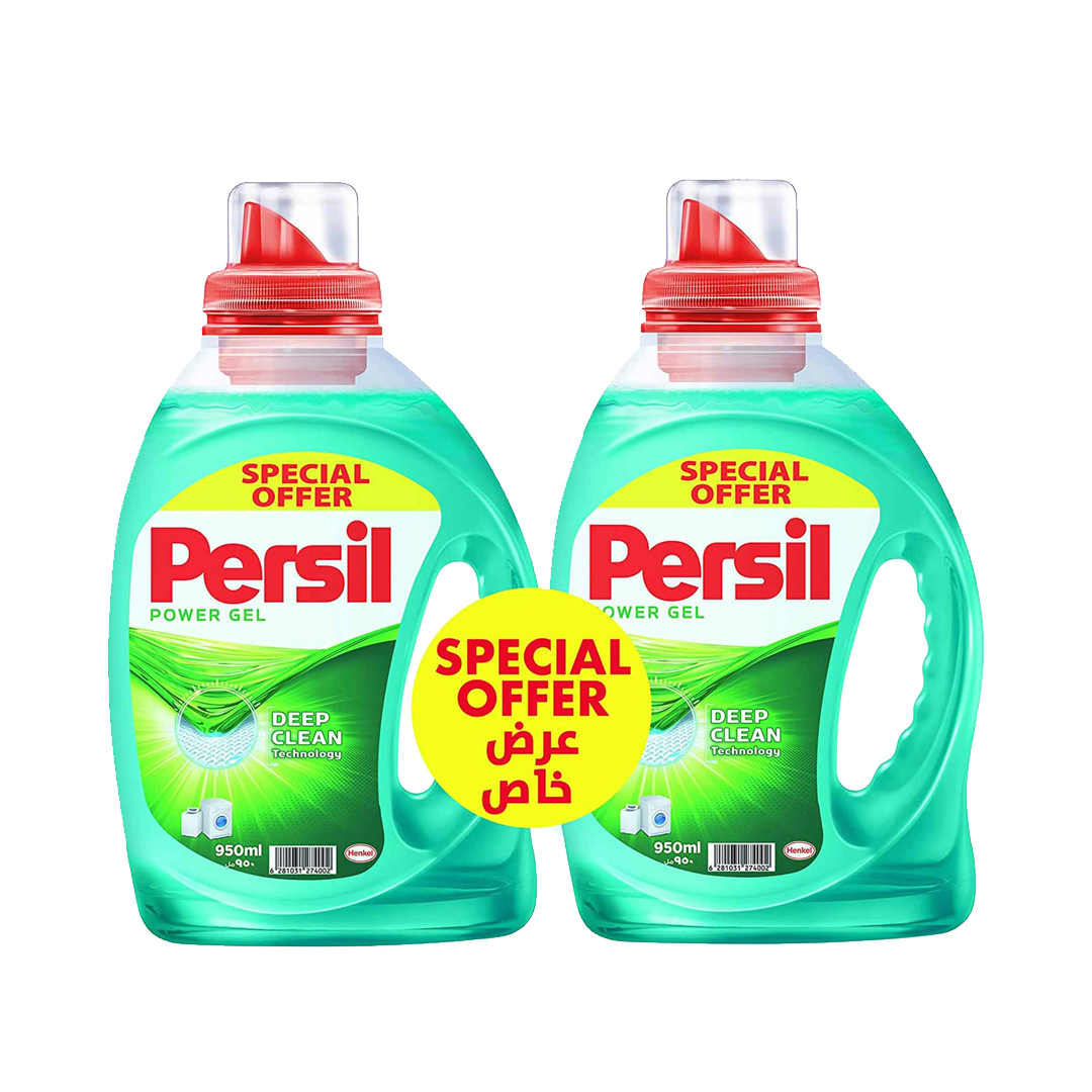 Persil Power Low Foam Gel 2x950ml برسيل جل الرغوة 2*950 مل