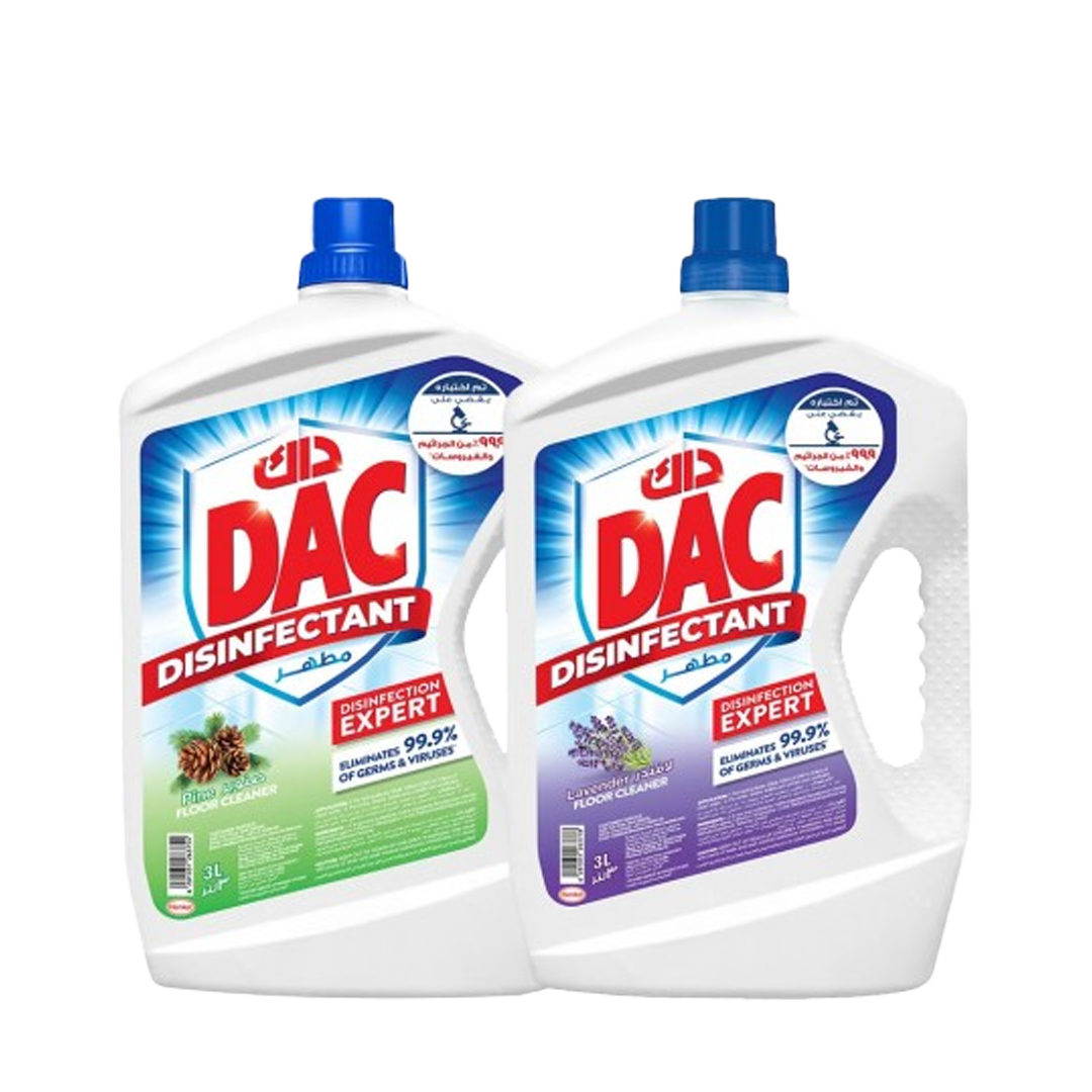 Dac Disinfectant Floor Cleaner Special Offer 2x3ltr داك منظف ومطعر للأرضيات عرض خلص 2*3 لتر