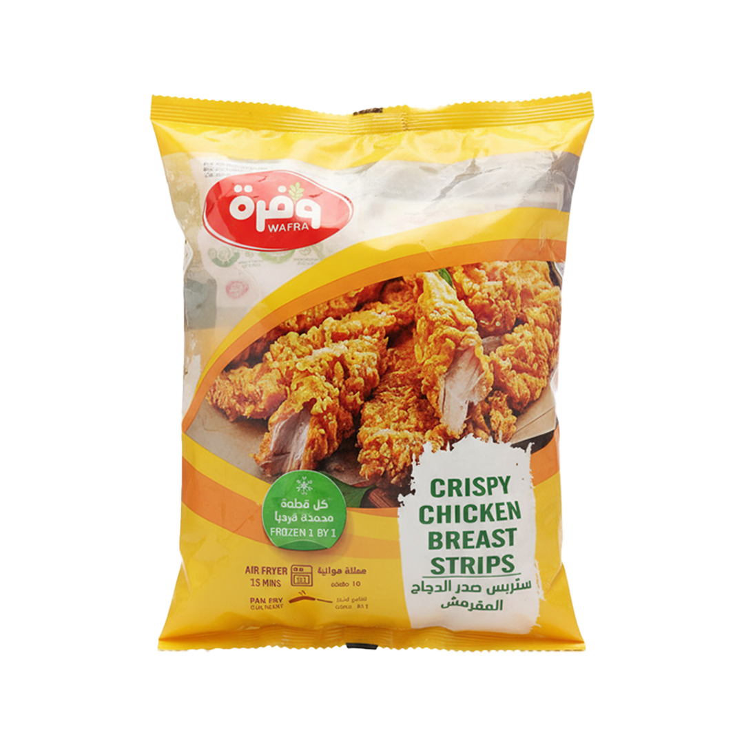 Wafra Crispy Chicken Breast Strips 750 gr وفرة ستربس صدر الجاج المقرمش 750 جرام