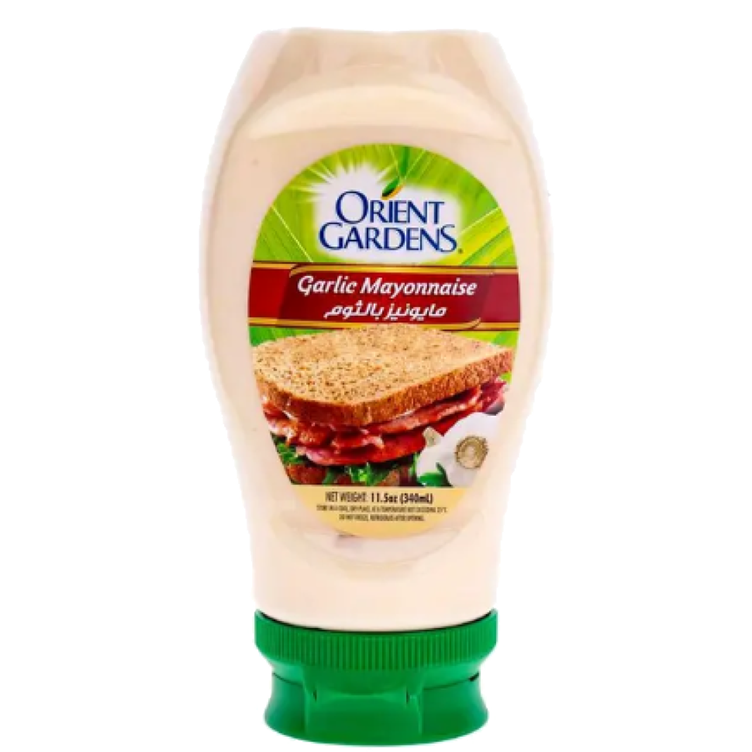 Orient Gardens Garlic Mayonnaise 340ml مايونيز بالثوم حدائق اورينت 340مل