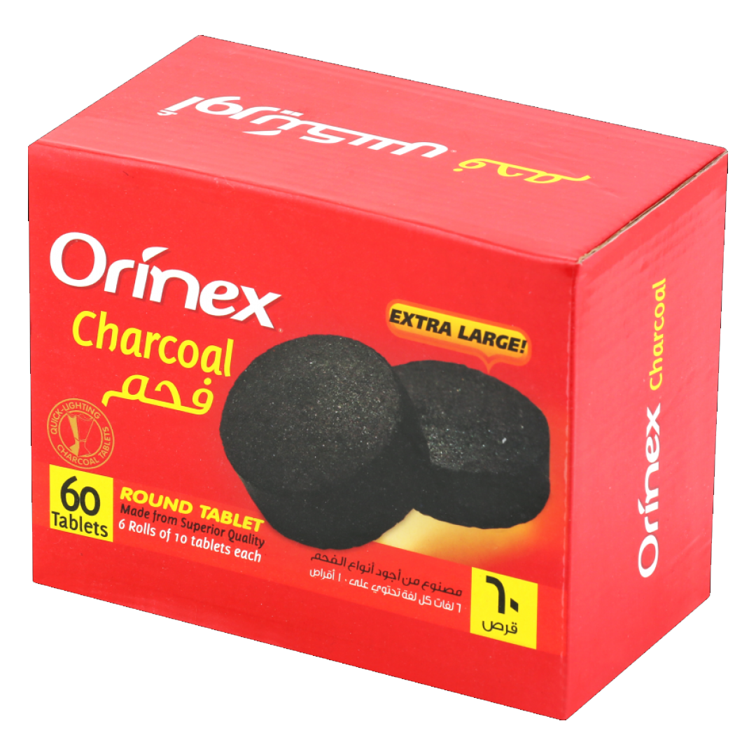 Orinex Round Charcoal w/Paper 60's أورينكس فحم 60 قرص