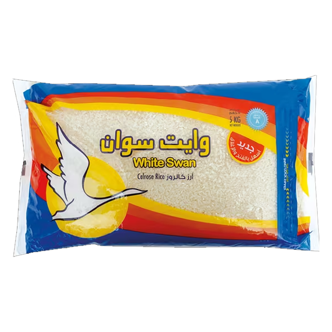 White Swan Medium Grain White Rice 4.5kg ارز وايت اسوان 4.5كيلو