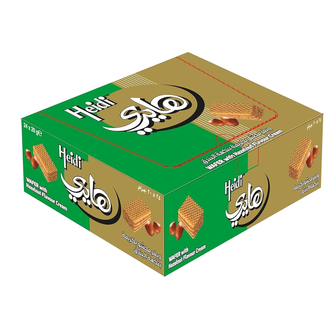 Heidi Wafer With Hazelnut 18 g هايدي ويفر محشو بكريمة البندق 18 جرام