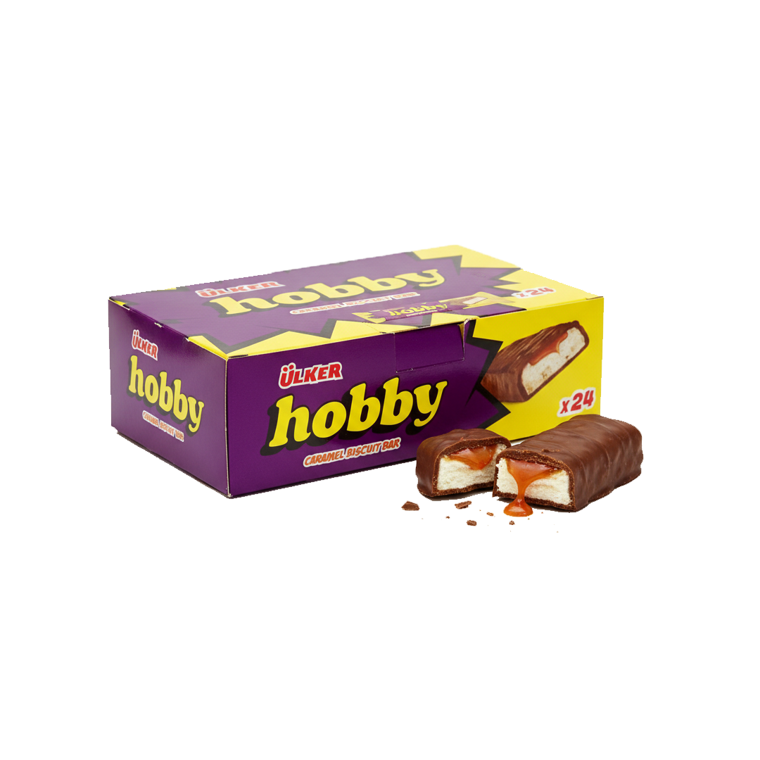 Ulker Hobby Original Chocolate Bar 12 x 18g اولكر هوبي بالشوكولاته والبندق 18غ