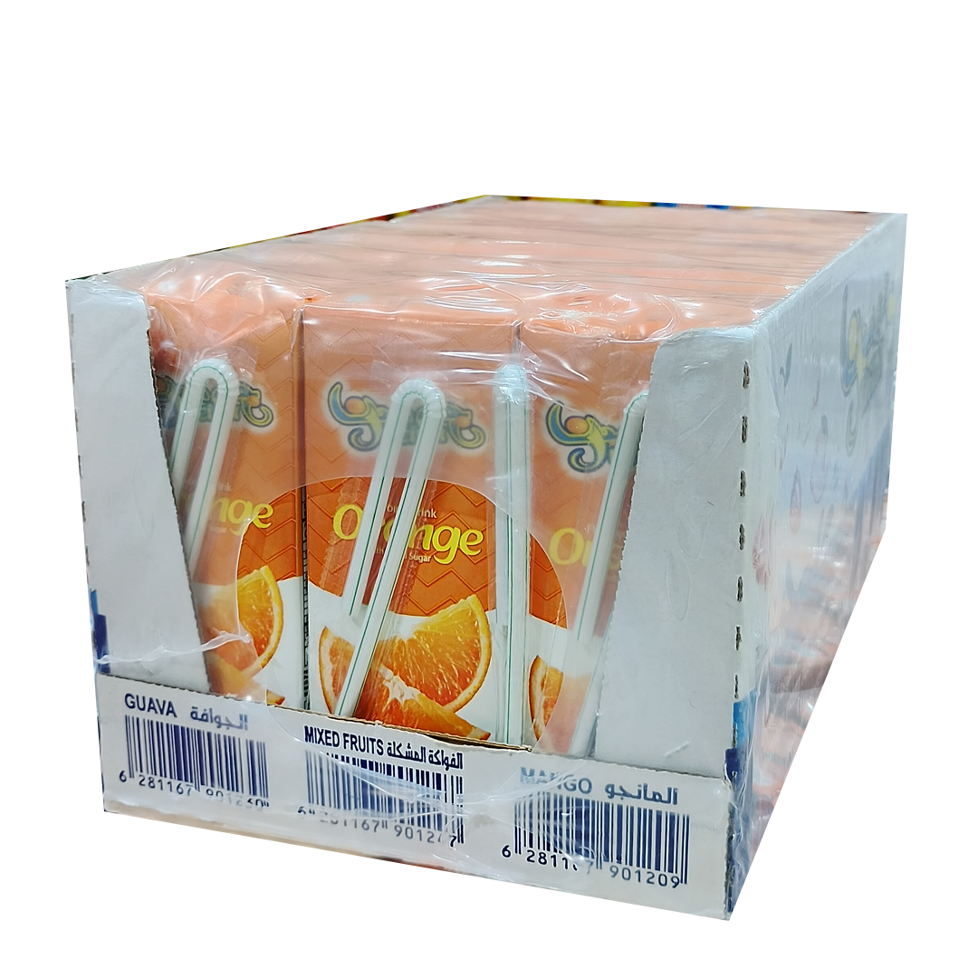 Jucina Drink ORANGE With Added Sugar 200 ml x18 xجوسينا شراب برتقال مع سكر مضاف 200 مل
