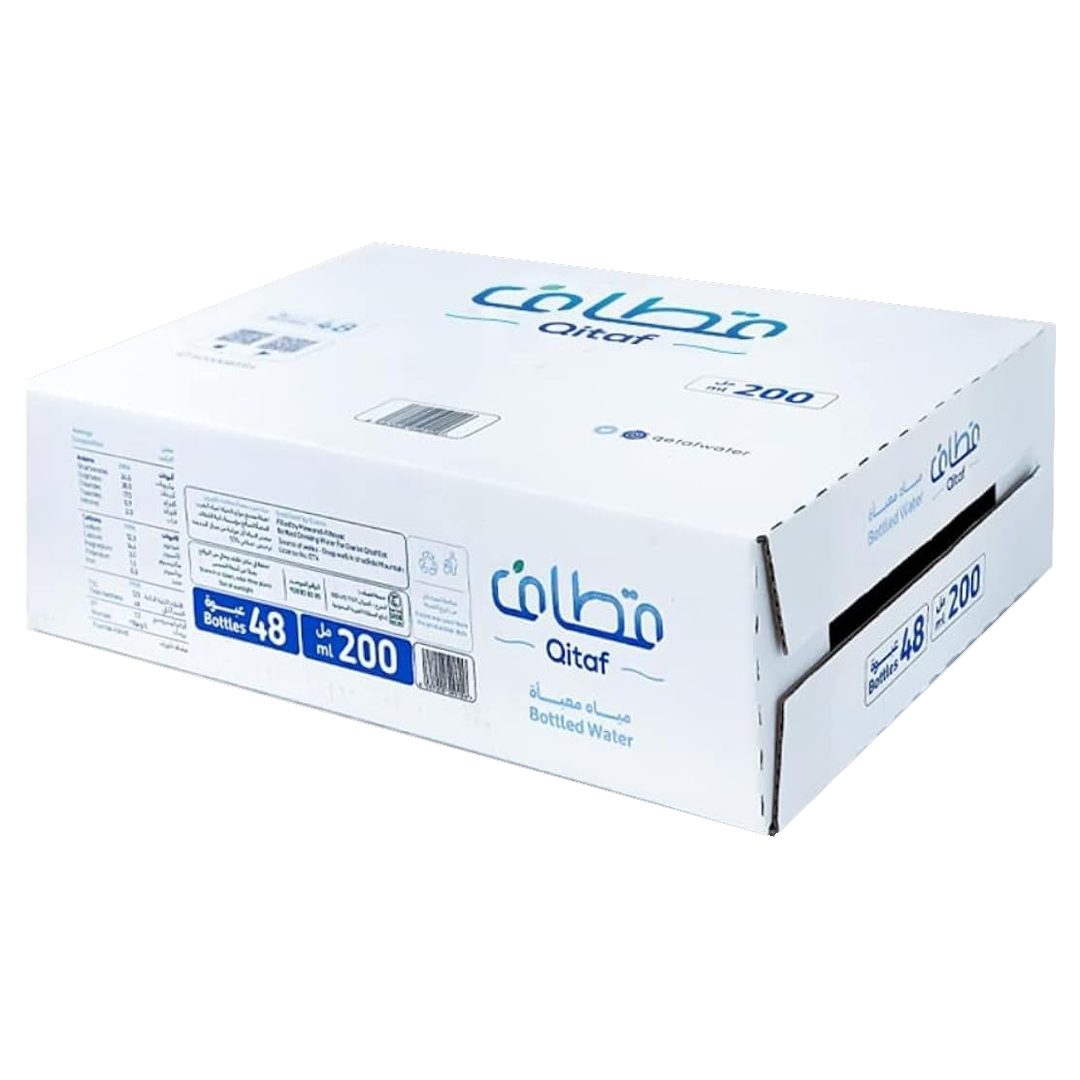 Qitaf Water 200 ML x 48 x مياه شرب معباة قطاف 200 مل