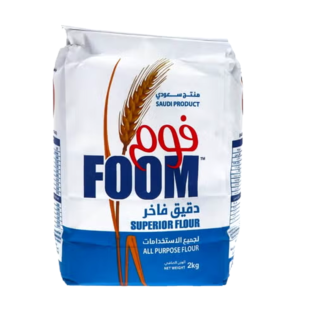 FOOM ALL PURPOSE FLOUR 2KG فوم طحين فاخر ابيض 2كيلو
