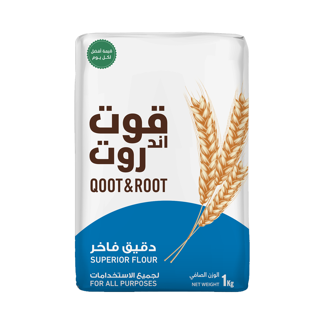 Qoot & Root Superior Flour 1 Kilo قوت اند روت دقيق فاخر 1ك