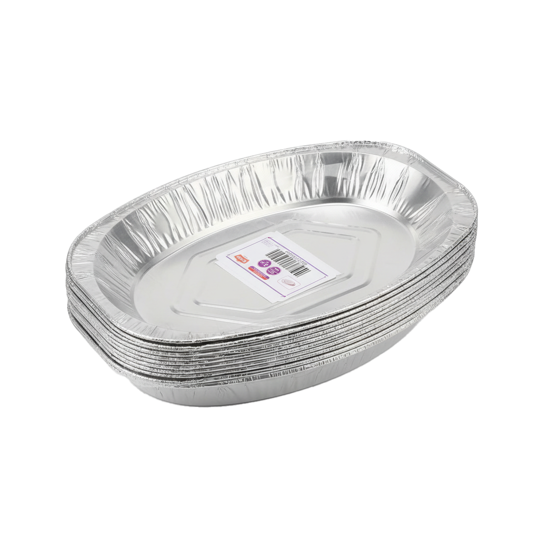 Ritco Plate BQ Mid - 4 pcs ريتكو صحن قصدير مشاوي وسط بيضاوي 4 حبات