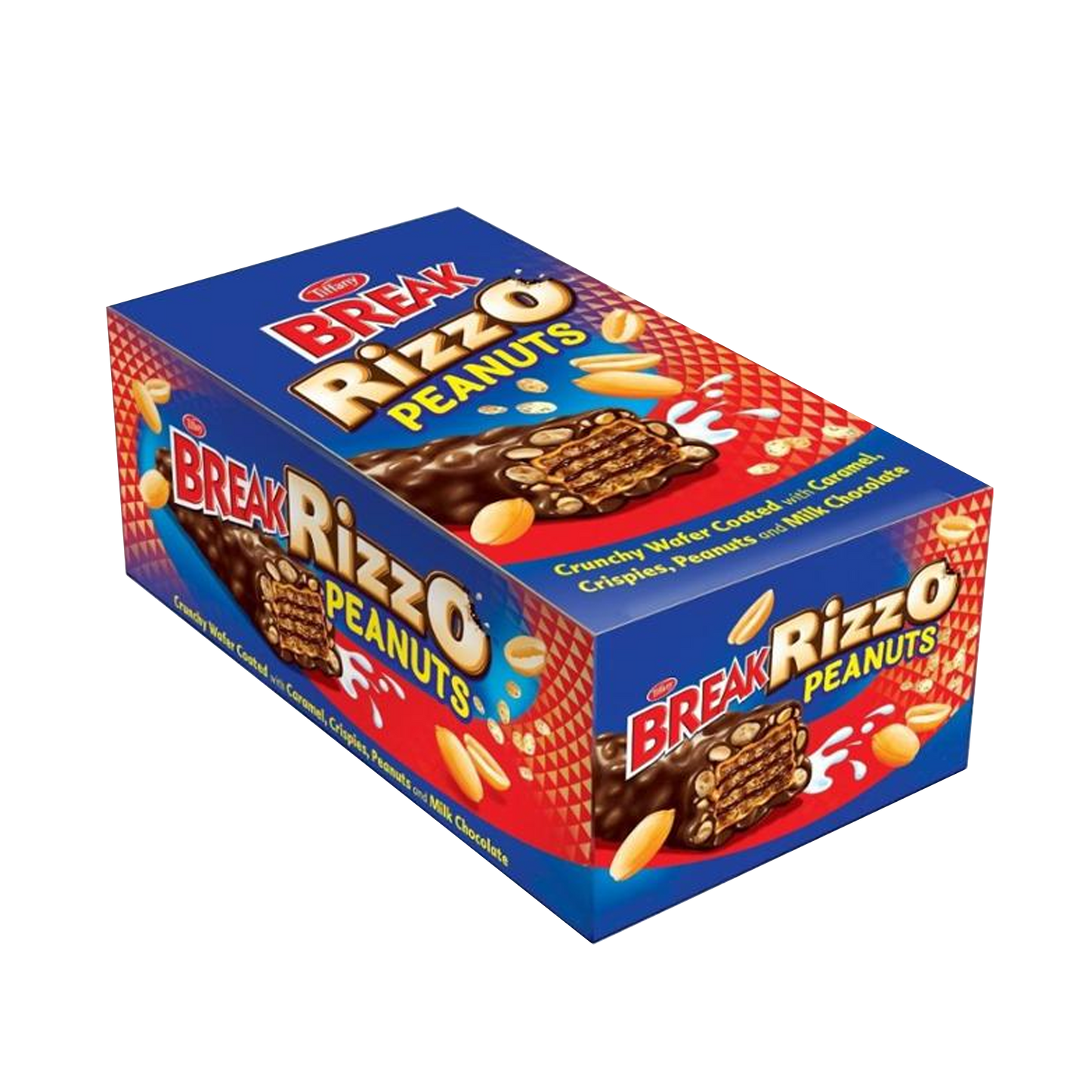 Tiffany Break Rizzo Crunchy W/Caremel & Peanuts 17gx24x تيفاني بريك ريزو فول سوداني 17جم