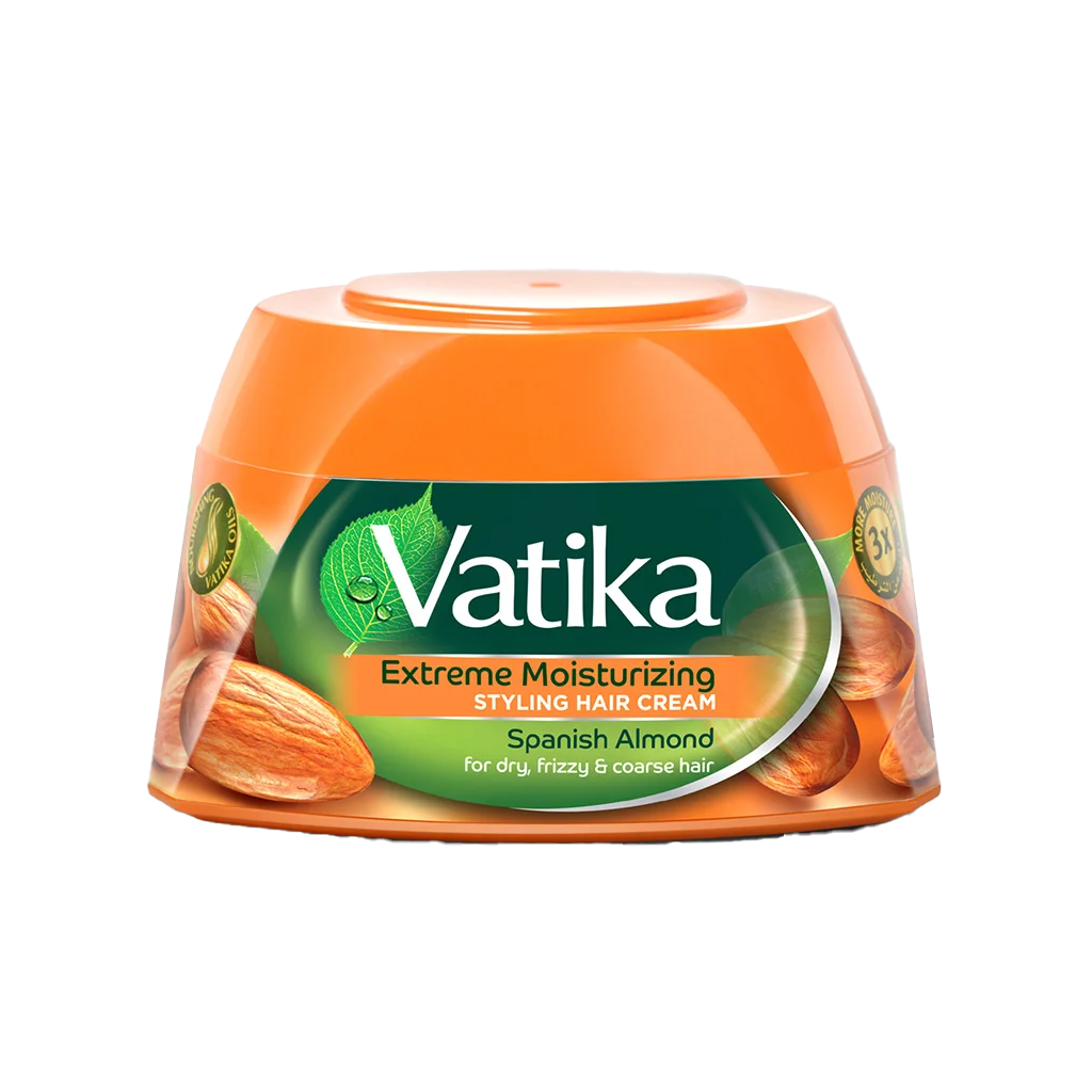 Vatika Hair Styling Cream Extrme Moisturiing Almond 140 ml فاتيكا كريم تصفيف الشعر اللوز الاسباني 140 مل