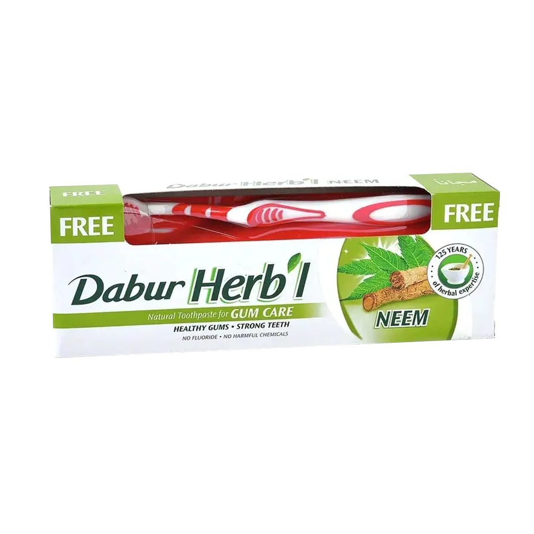 Dabur Herbal Neem Toothpaste 150gm+GF دابر معجون اسنان بالنيم 150غم