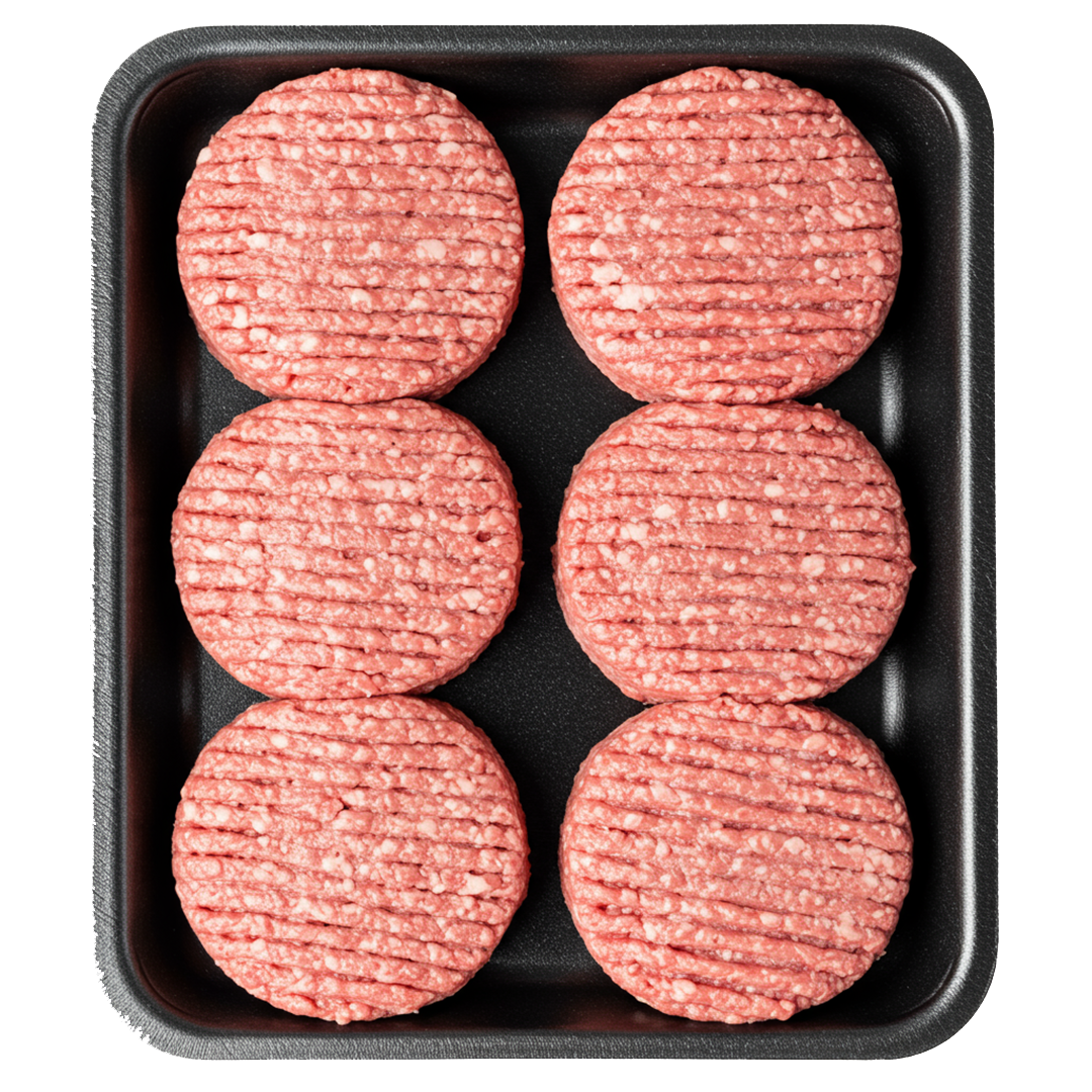 برجر لحم صحن 6 حبات