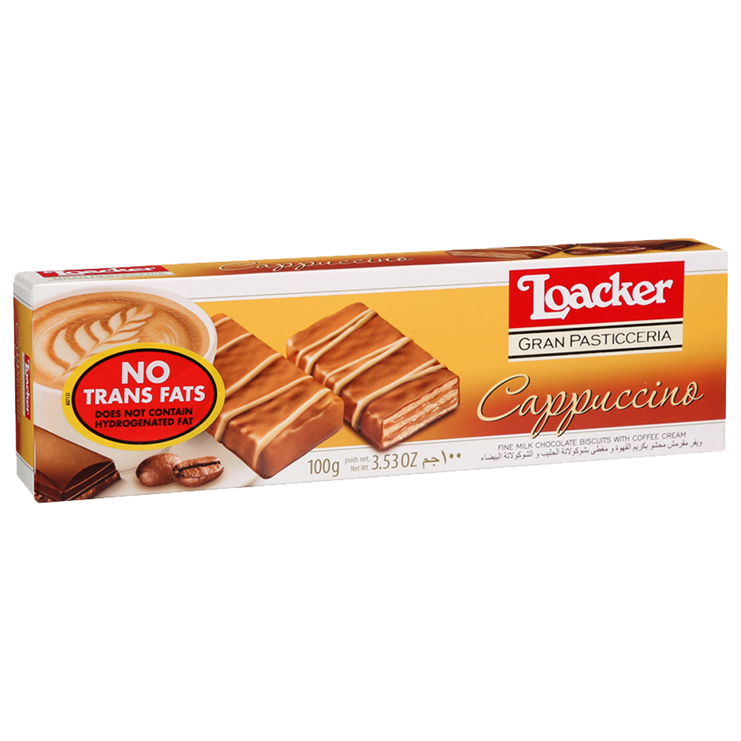 Loacker Cappuccino Chocolate 100g لوكر بسكويت كابتشينو 100غم