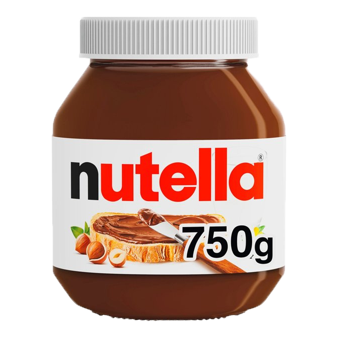 Nutella Hazelnut Spread W/Cocoa Cream 750g نوتيلا كريمه البندق والكاكاو 750 جرام