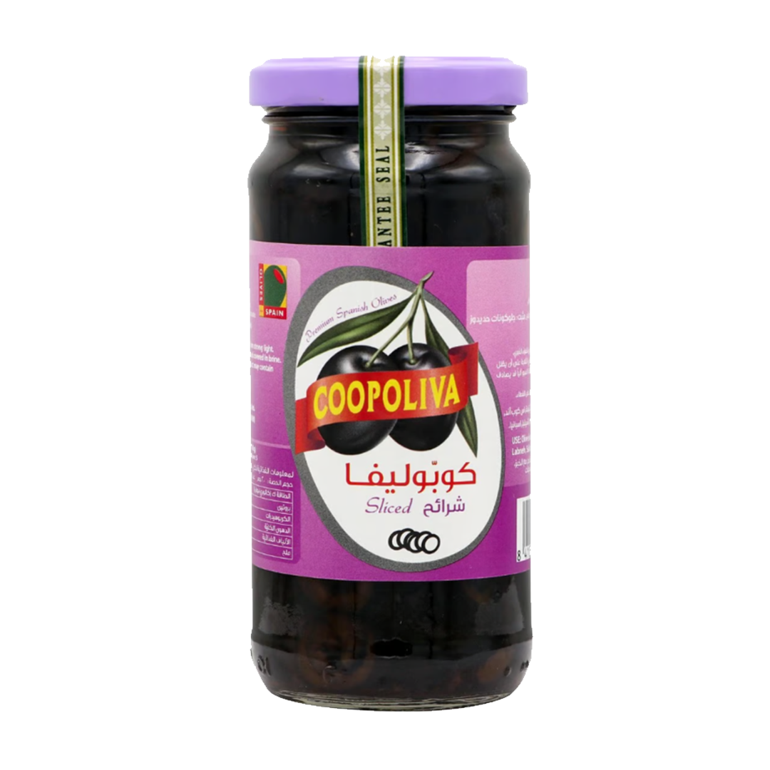 Coopoliva Sliced Black Olives 360gm كوبوليفا زيتون اسود شرائح360غم