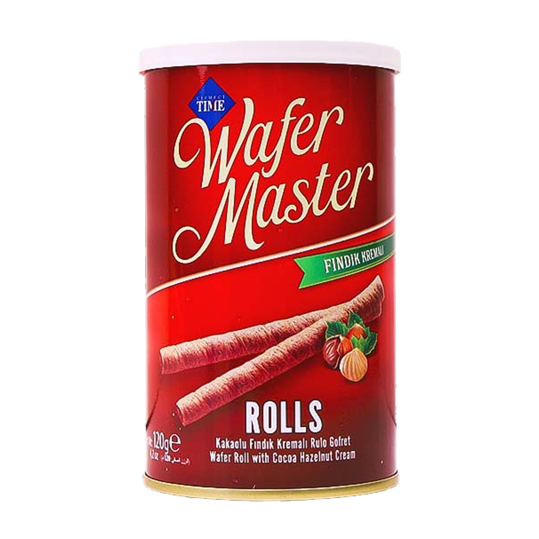 Time Wafer Master Hazelnut Cream 120g ويفر رول بالبندق تايم 120جم