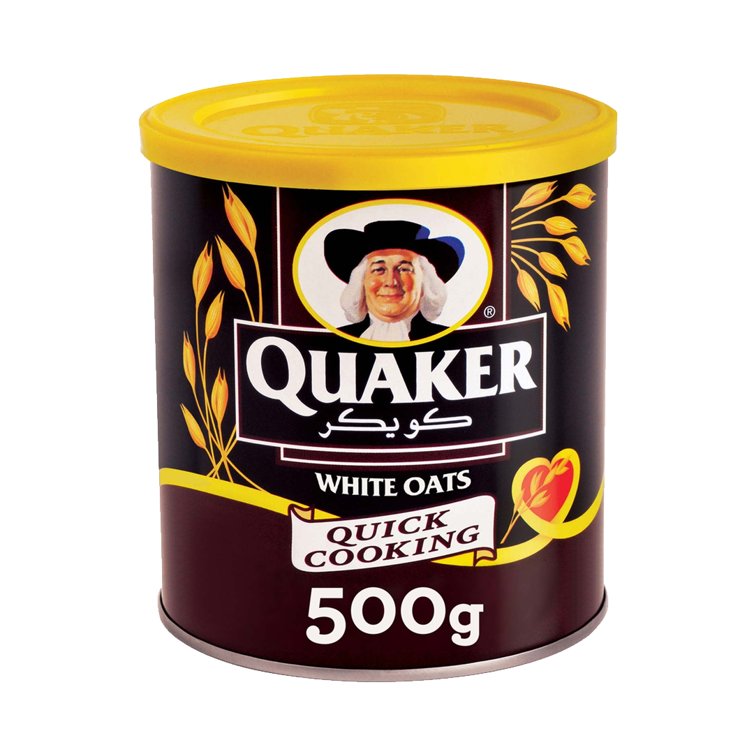 كويكر رقائق شوفان 500غم Quaker White Oats Can 500g