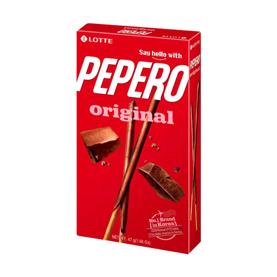Pepero Stick Original Chocolate 47g بيبيرو اصابع بسكويت شوكولاته نكهات مشكلة 47غم