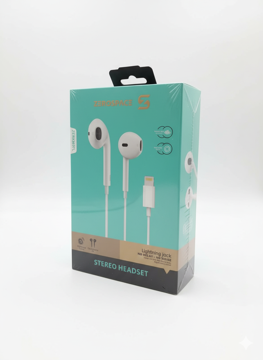 Zerospace Stereo Headset Iphone زيروسبيس سماعة جوال ايفون