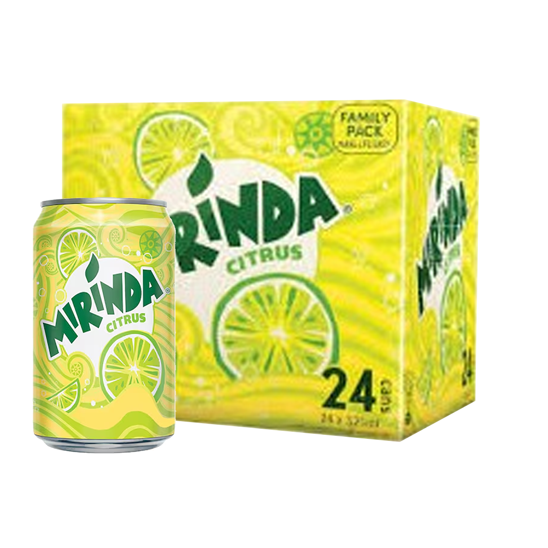 Mirinda Citrus Can 325ml x24 x ميرندا الحمضيات علبة 325 مل