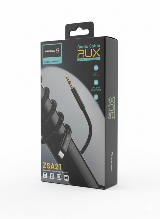 Zero Space Audio AUX Cable 3.5mm سلك الصوت سيارة  3.5م