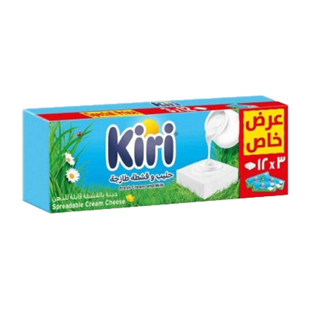 Kiri Cream Cheese Spread 3*200gm كيري جبن بالحليب  والقشطة عرض 3*200